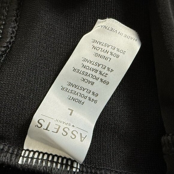 Assets By Spanx Leggings Women Large Faux Leather Black Pants Pull On Slimming - Picture 7 of 8